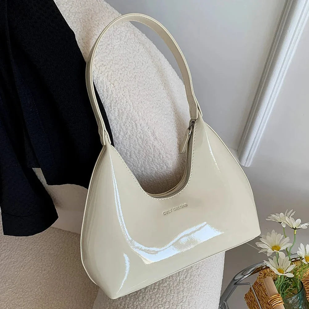 Vegan Leather Handbag for Women, Everyday City Purse in Coffee, styled as a SheSelects summer accessory