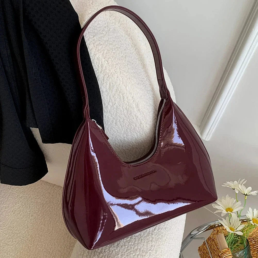 Vegan Leather Handbag for Women, Everyday City Purse in Coffee, styled as a SheSelects summer accessory