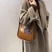 Vegan Leather Handbag for Women, Everyday City Purse in Coffee, styled as a SheSelects summer accessory