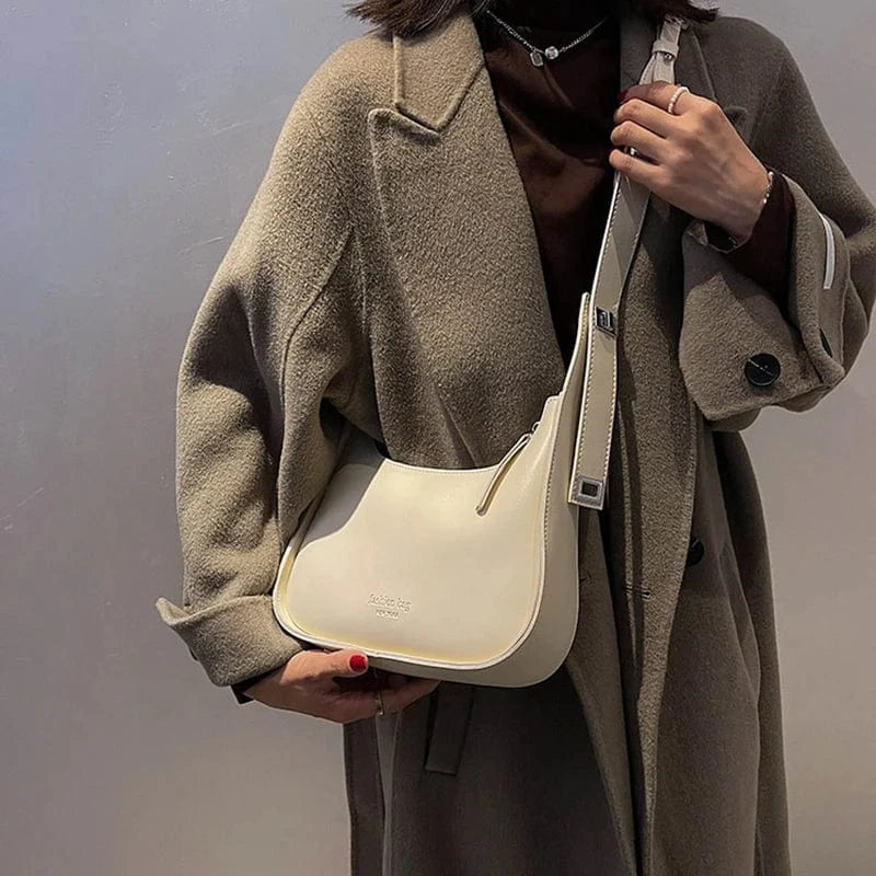 Vegan Leather Handbag for Women, Everyday City Purse in Coffee, styled as a SheSelects summer accessory
