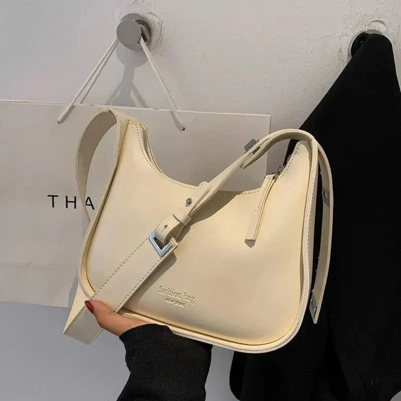 Vegan Leather Handbag for Women, Everyday City Purse in Coffee, styled as a SheSelects summer accessory