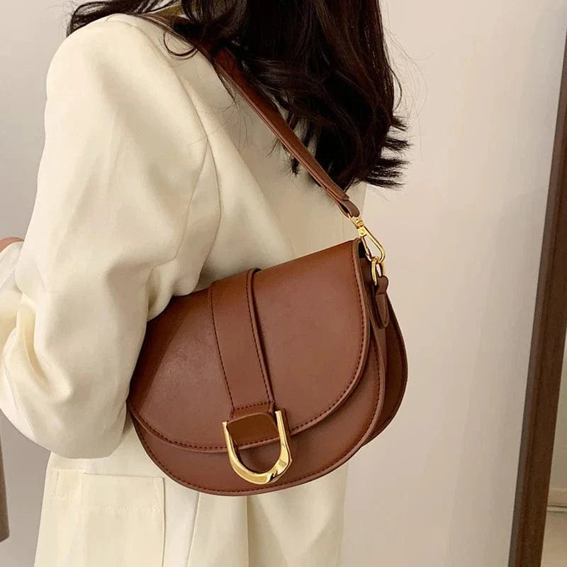 Vegan Leather Handbag for Women, Everyday City Purse in Black, styled as a SheSelects summer accessory