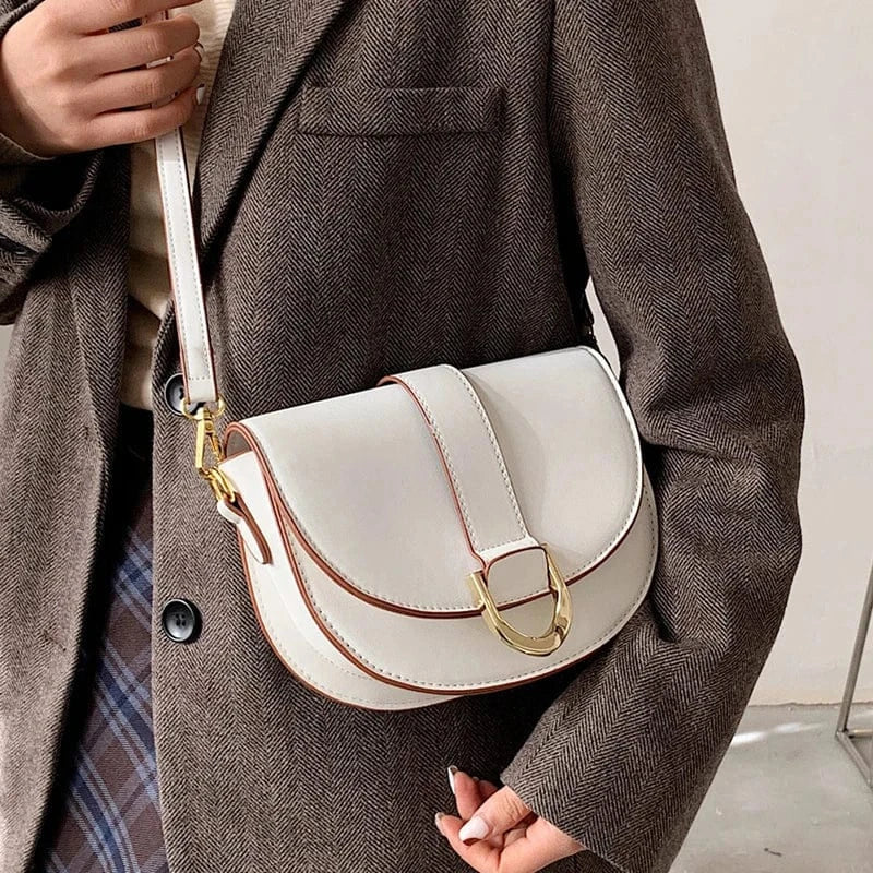 Vegan Leather Handbag for Women, Everyday City Purse in Black, styled as a SheSelects summer accessory