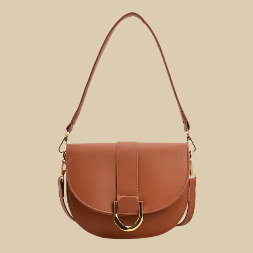 Vegan Leather Handbag for Women, Everyday City Purse in Black, styled as a SheSelects summer accessory