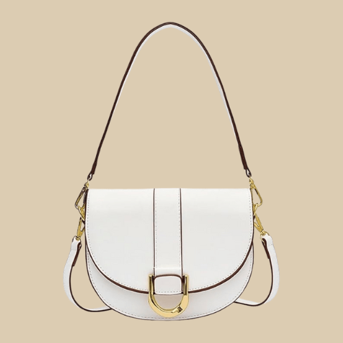 Vegan Leather Handbag for Women, Everyday City Purse in Black, styled as a SheSelects summer accessory