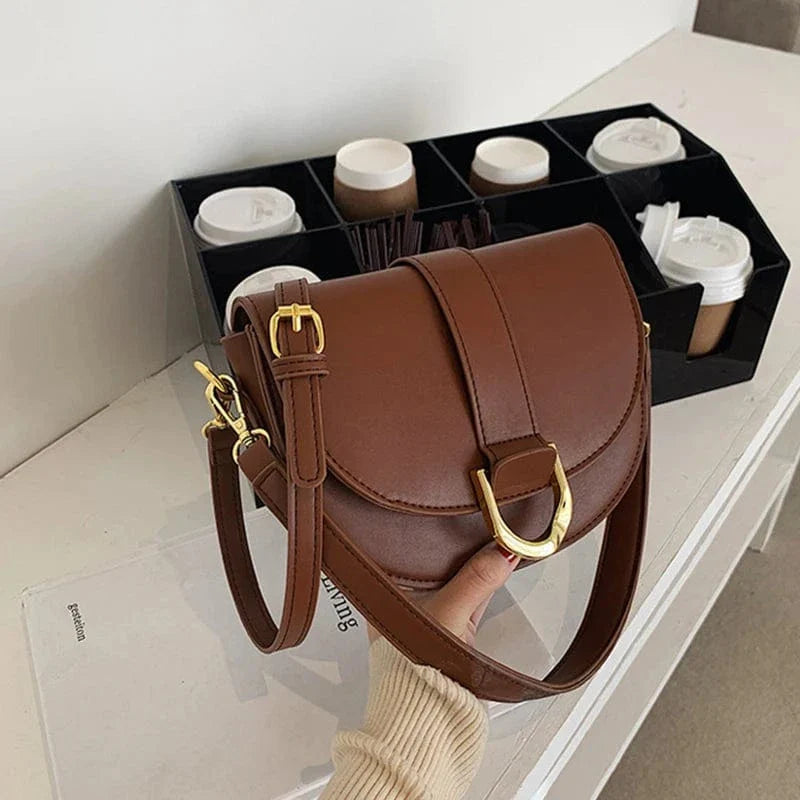 Vegan Leather Handbag for Women, Everyday City Purse in Black, styled as a SheSelects summer accessory
