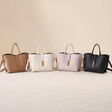 Vegane Leder-Tragetasche, Minimalistische Schultertasche, Reißverschlusstasche mit hoher Kapazität, Resort-Tasche