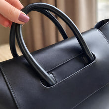 Minimalistische vegane Leder-Einkaufstasche, große Arbeits-Handtasche