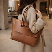 Minimalist Vegan Leather Tote Bag, Large Capacity Work Purse, SheSelects Atelier summer style