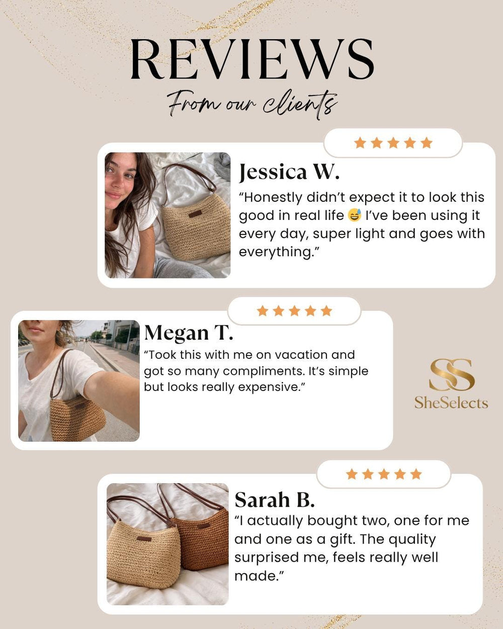 Woven Straw Tote Bag for Women, Zipper Shoulder Purse, Minimalist Summer Vacation Bag
