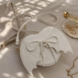 Bat Wing Heart Shaped Shoulder Bag, Vegan Leather Crossbody Purse, SheSelects Atelier summer style