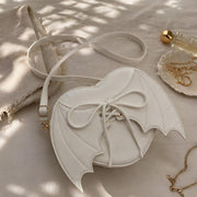 Bat Wing Heart Shaped Shoulder Bag, Vegan Leather Crossbody Purse, SheSelects Atelier summer style