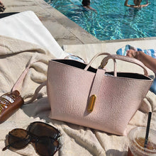 Vegane Leder-Tragetasche, Minimalistische Schultertasche, Reißverschlusstasche mit hoher Kapazität, Resort-Tasche