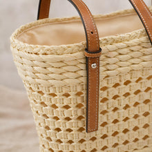 Große Stroh-Tragetasche, gewebte Strand-Umhängetasche, leichte Reise-Handtasche, Resort-Tasche