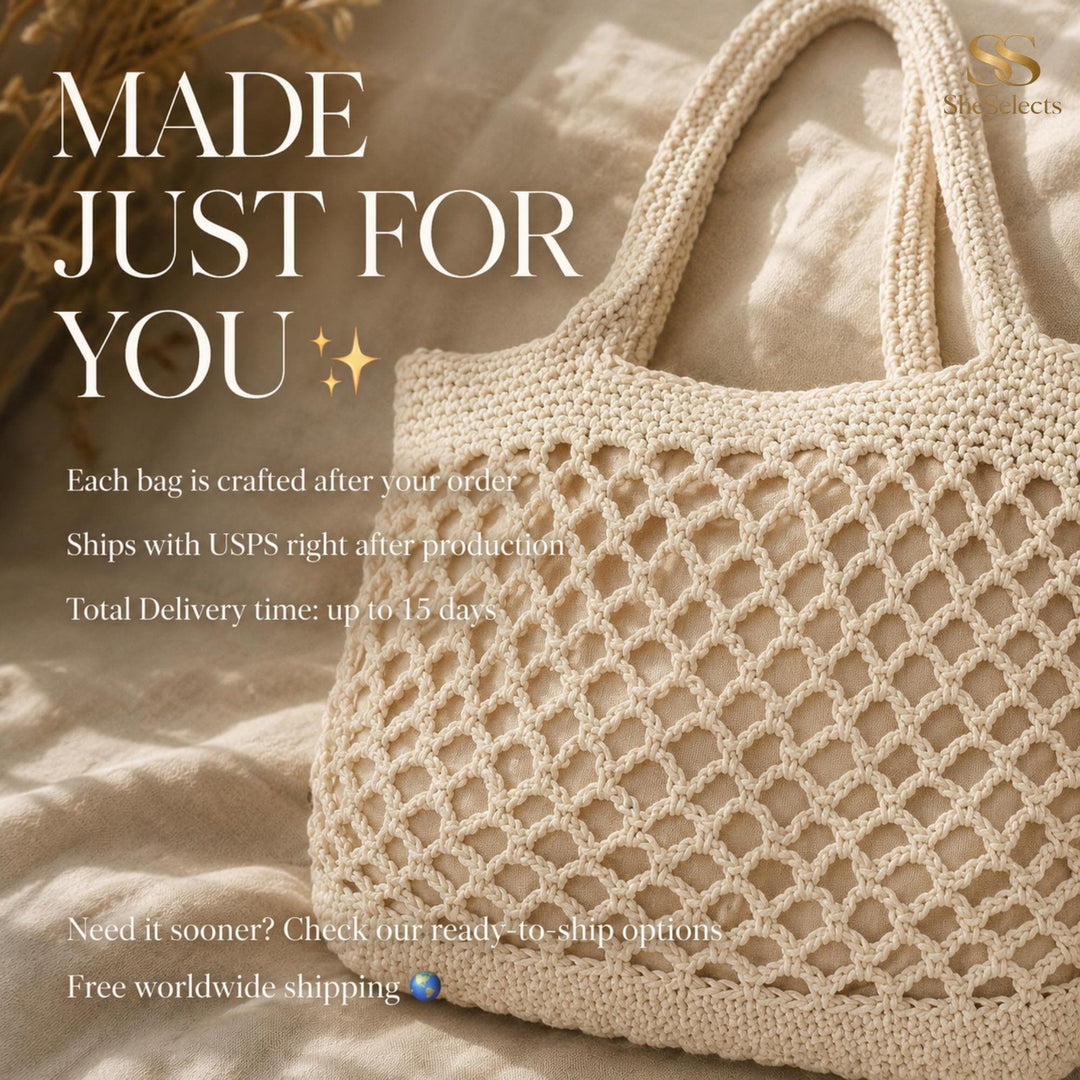 Beige Handwoven Cotton Rope Tote Bag, Soft Summer Shoulder Bag, SheSelects summer style photo 5