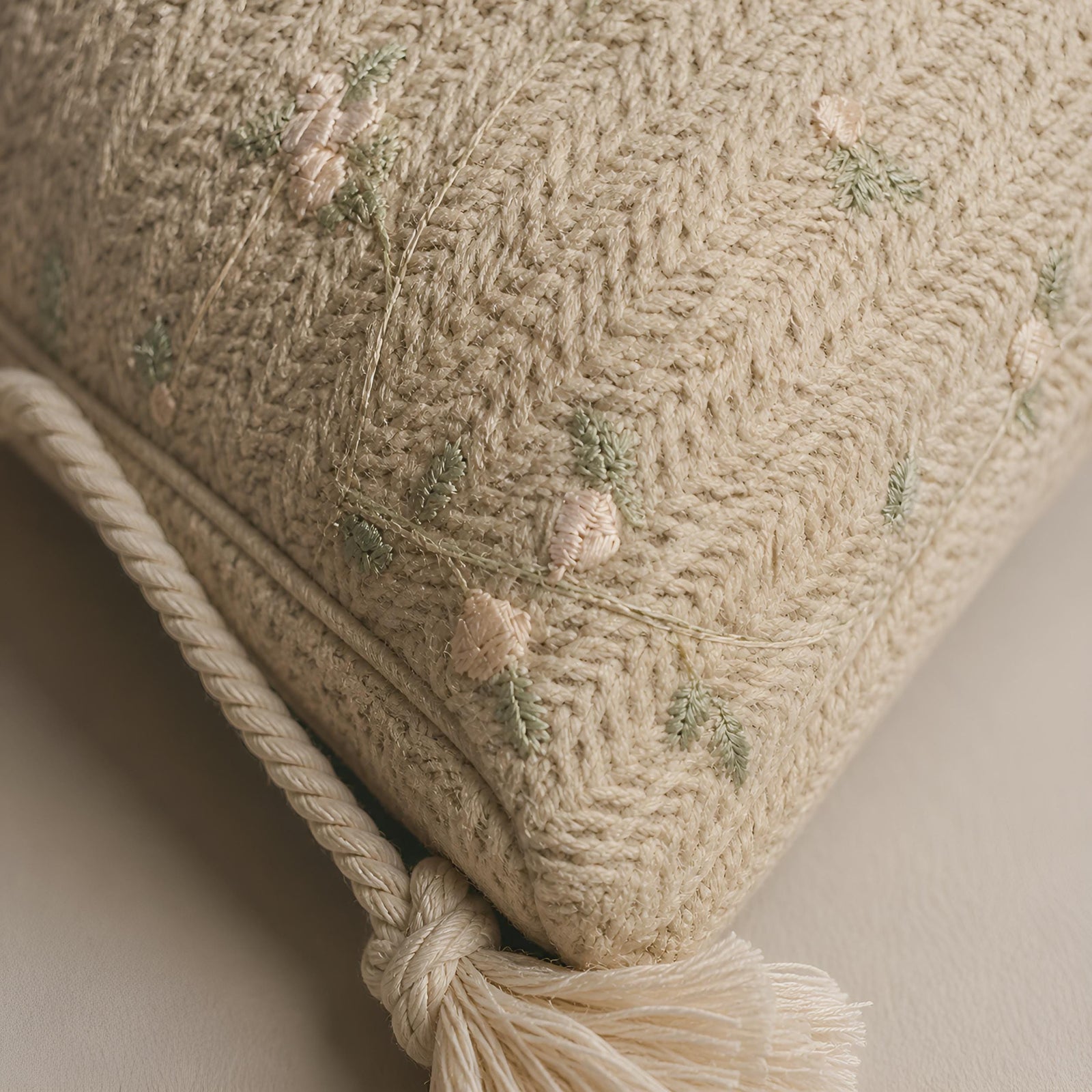 Embroidered Straw Tote Bag, Woven Shoulder Beach Purse, Floral Detail Handbag, SheSelects Atelier summer style