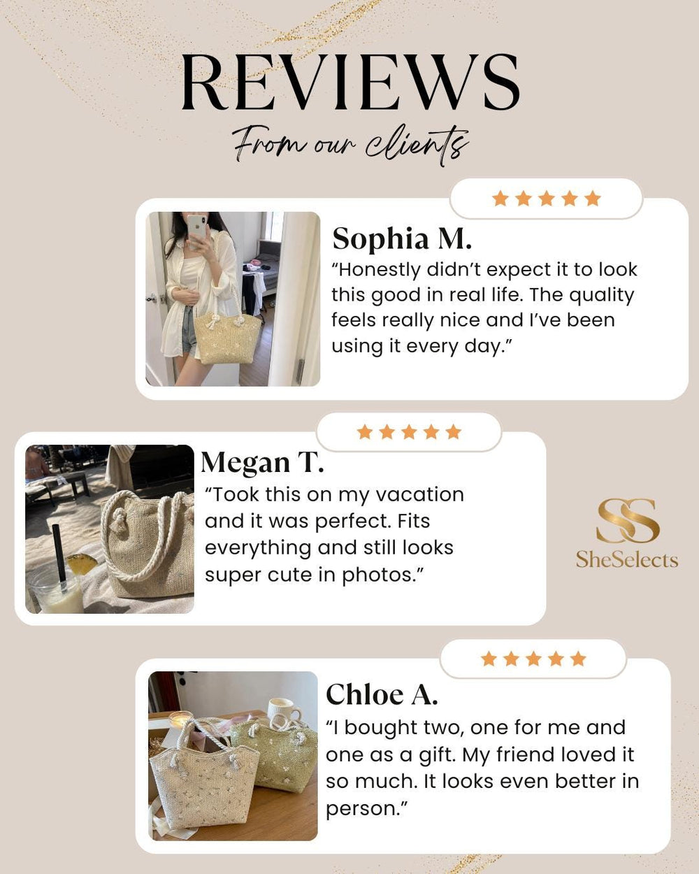 Embroidered Straw Tote Bag for Women, Woven Shoulder Beach Purse, Floral Detail Handbag