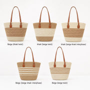 Beige Raffia Tote Bag, Large Summer Beach Shoulder Bag for Women, Resort Tote