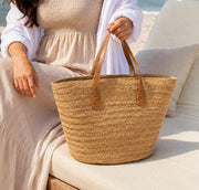 Woven Straw Shoulder Tote, Lightweight Summer Vacation Bag, SheSelects Atelier summer style