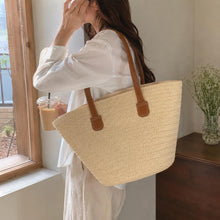 Cabas tissé en paille, Sac d'été léger pour les vacances