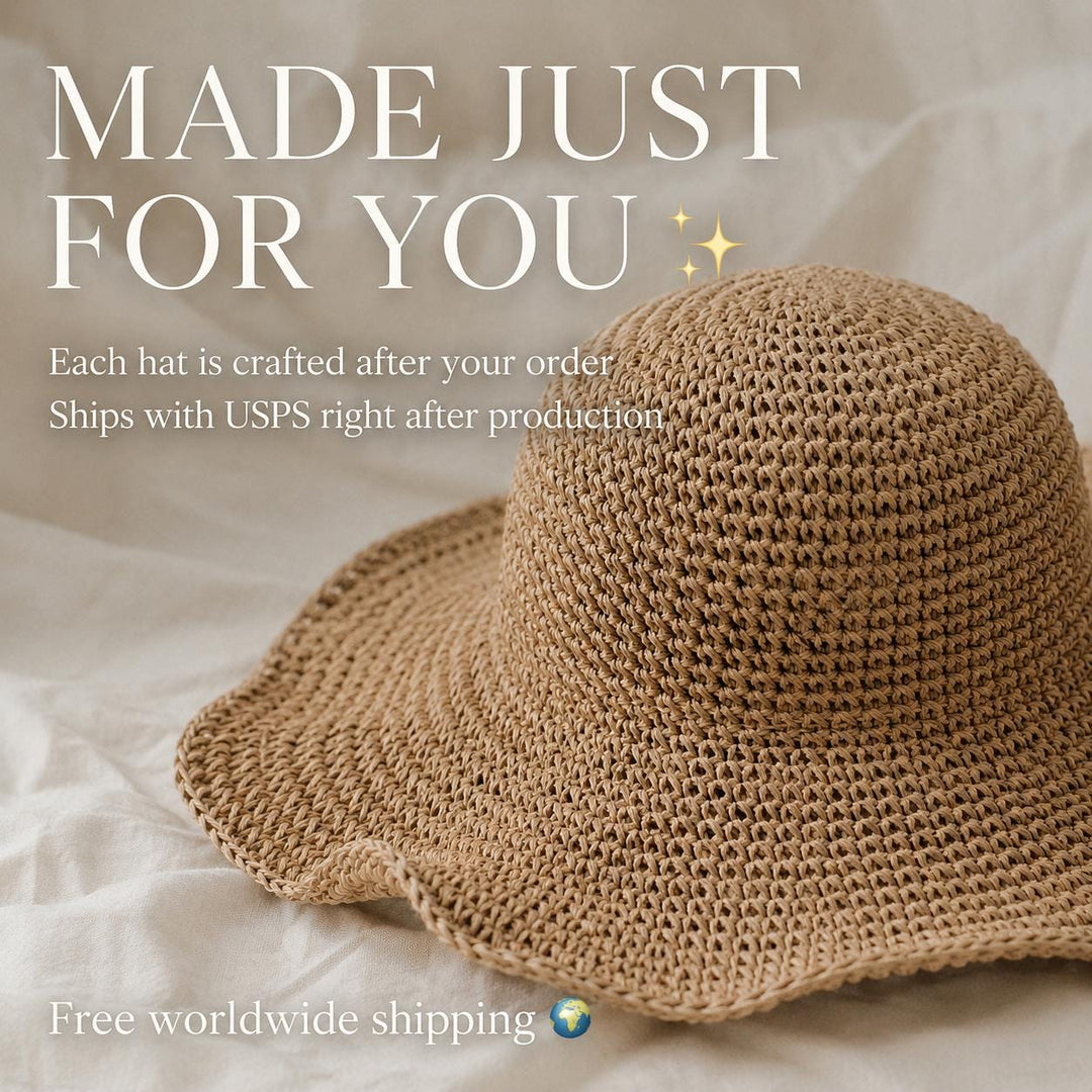 Mediterranean Crochet Straw Hat, Handmade Coastal Sun Hat for Slow Summer Living, SheSelects Atelier summer style