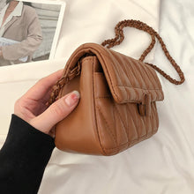 Caramel Brown Shoulder Bag for Women, Quilted PU Leather Crossbody Purse for Everyday