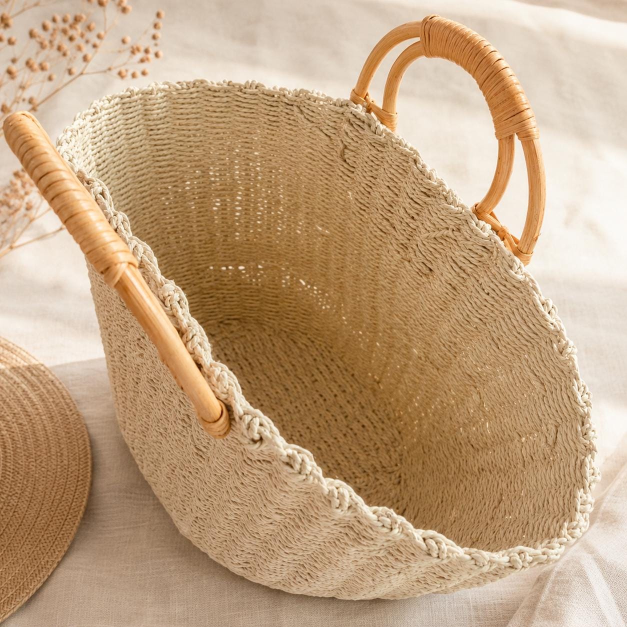 Handmade Straw Beach Bag, Summer Raffia Tote Purse for Vacation, SheSelects Atelier summer style