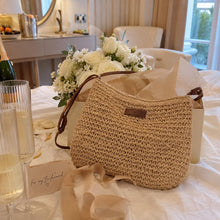 Brautjungfern-Strandtasche, Stroh-Sommer-Tasche für den Junggesellinnenabschied