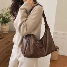 Black Soft Vegan Leather Hobo Bag, Slouchy Adjustable Shoulder Purse, Fits 13-Inch Laptop