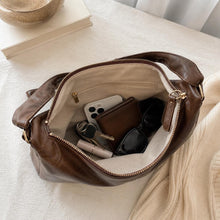Black Soft Vegan Leather Hobo Bag, Slouchy Adjustable Shoulder Purse, Fits 13-Inch Laptop