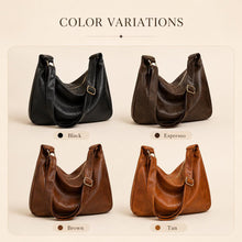 Black Soft Vegan Leather Hobo Bag, Slouchy Adjustable Shoulder Purse, Fits 13-Inch Laptop