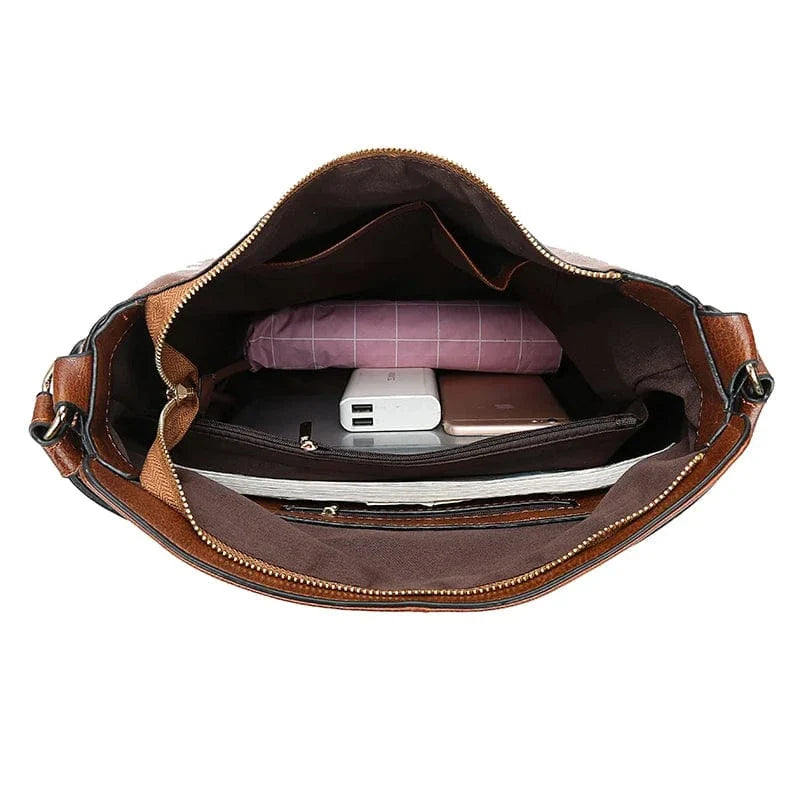 Vegan Leather Handbag for Women, Everyday City Purse in Black, styled as a SheSelects summer accessory