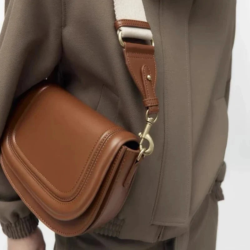 Small Vegan Leather Handbag for Women, Everyday City Purse in Black, styled as a SheSelects summer accessory
