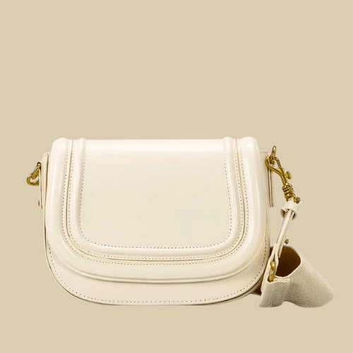 Small Vegan Leather Handbag for Women, Everyday City Purse in Black, styled as a SheSelects summer accessory