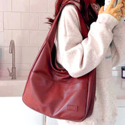 Large Vegan Leather Handbag for Women, Everyday City Purse in Coffee, styled as a SheSelects summer accessory