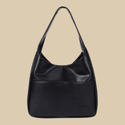 Large Vegan Leather Handbag for Women, Everyday City Purse in Coffee, styled as a SheSelects summer accessory