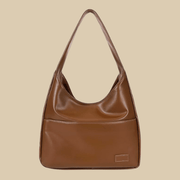 Large Vegan Leather Handbag for Women, Everyday City Purse in Coffee, styled as a SheSelects summer accessory