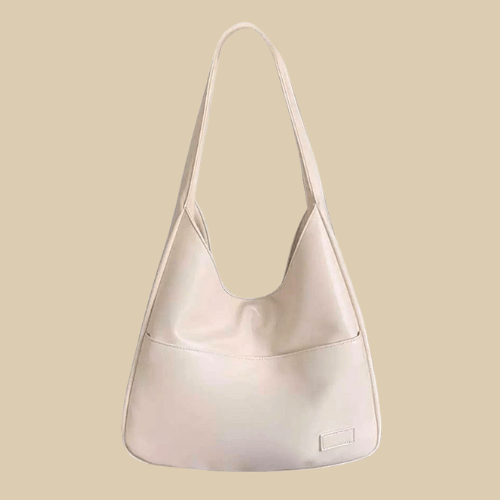 Large Vegan Leather Handbag for Women, Everyday City Purse in Coffee, styled as a SheSelects summer accessory