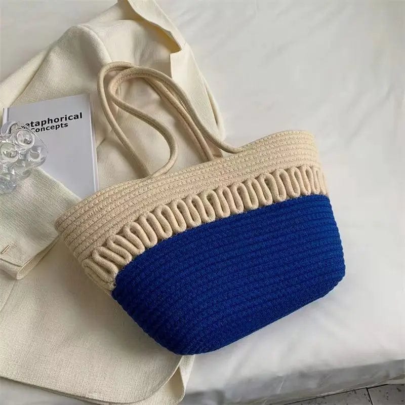 Large Straw Summer Bag for Women, Natural Summer Vacation Purse in Black, styled as a SheSelects summer accessory