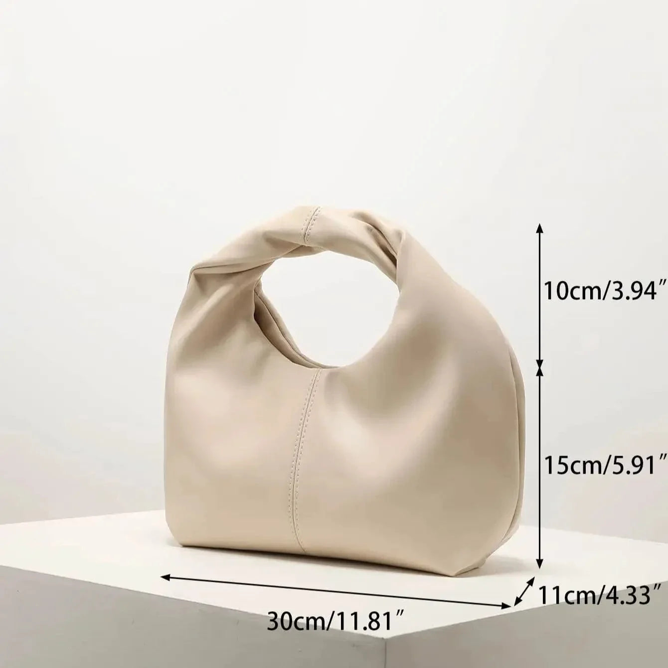 Vegan Leather Hobo Bag for Women, Slouchy Everyday Shoulder Purse in Burgundy, styled as a SheSelects summer accessory