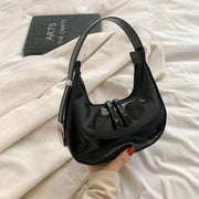 Vegan Leather Handbag for Women, Everyday City Purse in Black, styled as a SheSelects summer accessory