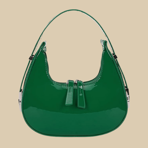 Vegan Leather Handbag for Women, Everyday City Purse in Black, styled as a SheSelects summer accessory