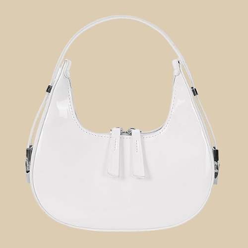 Vegan Leather Handbag for Women, Everyday City Purse in Black, styled as a SheSelects summer accessory