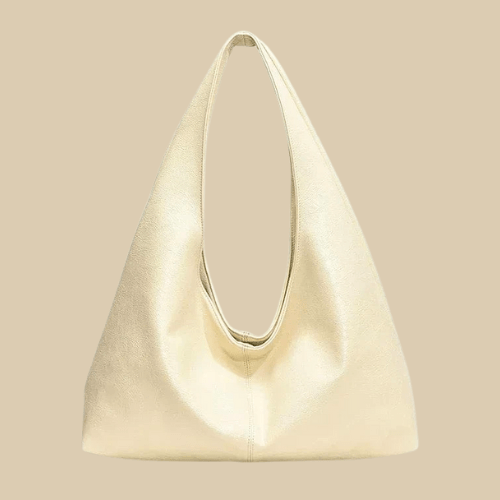 Vegan Leather Hobo Bag for Women, Slouchy Everyday Shoulder Purse in Burgundy, styled as a SheSelects summer accessory