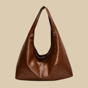 Vegan Leather Hobo Bag for Women, Slouchy Everyday Shoulder Purse in Burgundy, styled as a SheSelects summer accessory