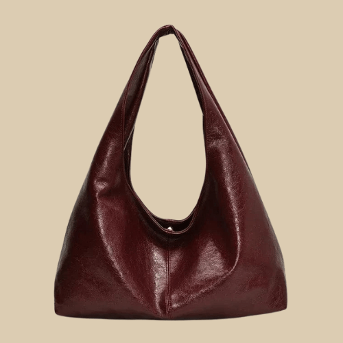 Vegan Leather Hobo Bag for Women, Slouchy Everyday Shoulder Purse