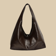 Vegan Leather Hobo Bag for Women, Slouchy Everyday Shoulder Purse in Burgundy, styled as a SheSelects summer accessory