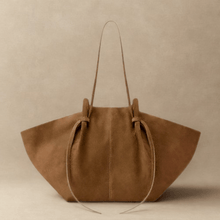 Suede Style Vegan Leather Tote Bag for Women, Soft Everyday Shoulder Purse