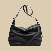Vegan Leather Tote Bag for Women, Soft Everyday Shoulder Purse in Coffee, styled as a SheSelects summer accessory