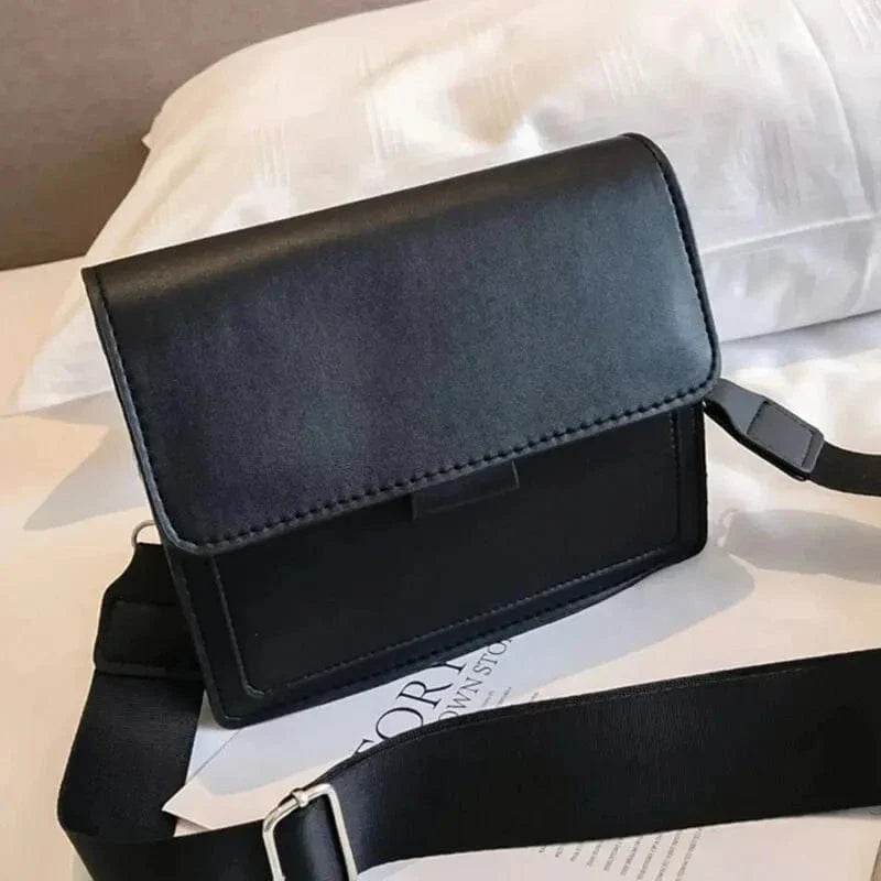 Vegan Leather Handbag for Women, Everyday City Purse in Black, styled as a SheSelects summer accessory